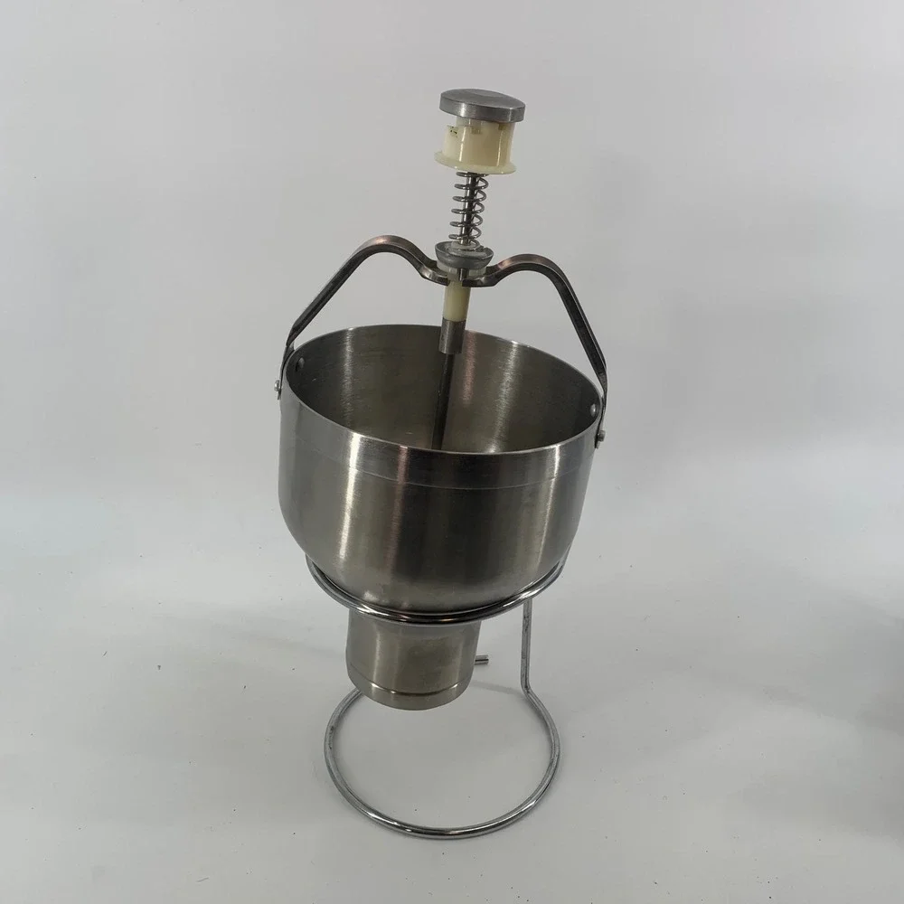 Upmost Stainless Steel Pancake Donut Batter Dispenser Manual Piston Funnel Stand